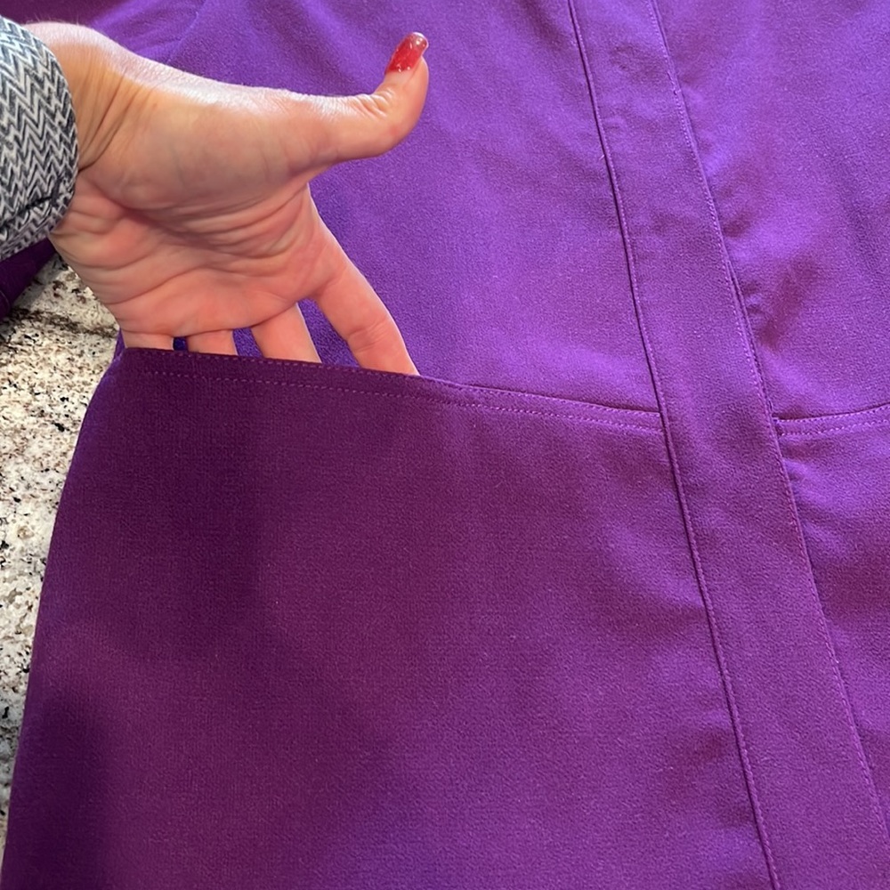 EUC Focus 2000 purple lined hidden button blazer - Picture 3 of 15